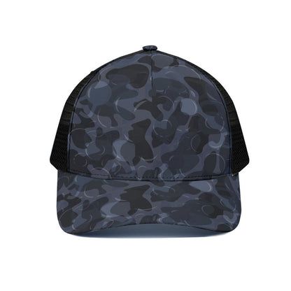 Unisex Trucker Hat With Black Half-mesh